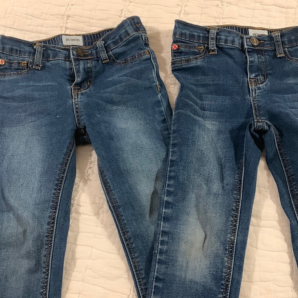Two pairs of Hudson 4t skinny jeans. Great shape!